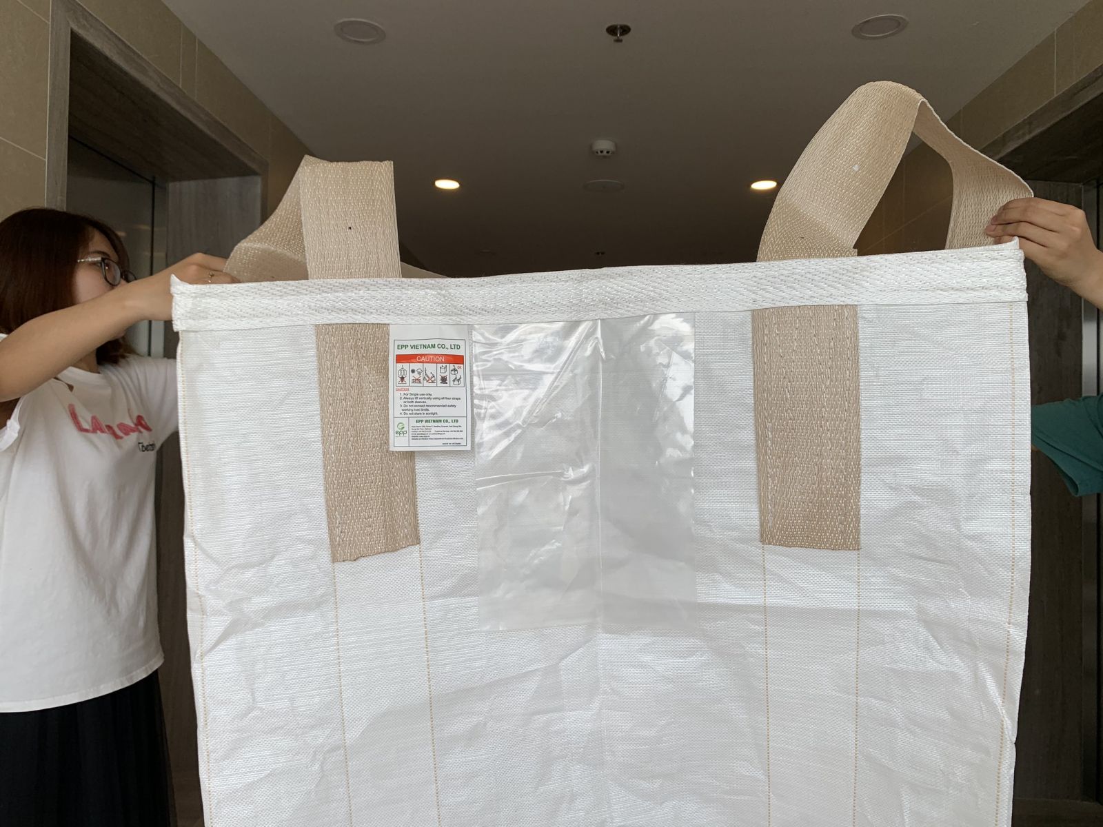 FIBC Big Bag Discharge Jumbo Bag UV Stabilized 150 Kly Polypropylene Bags  for Ceramsite Sand