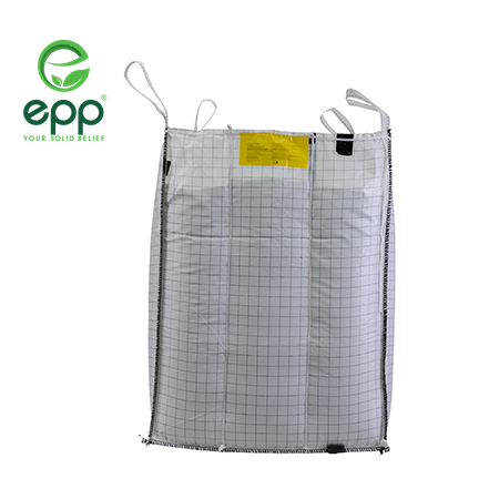 Q bag PP baffle FIBC bag with open top and discharge bottom