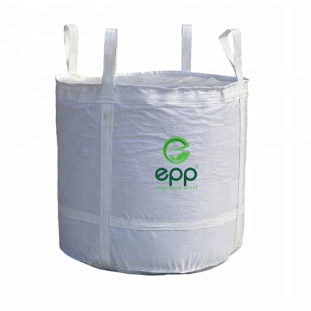 Circular builder bag industrial big bag with discharge bottom