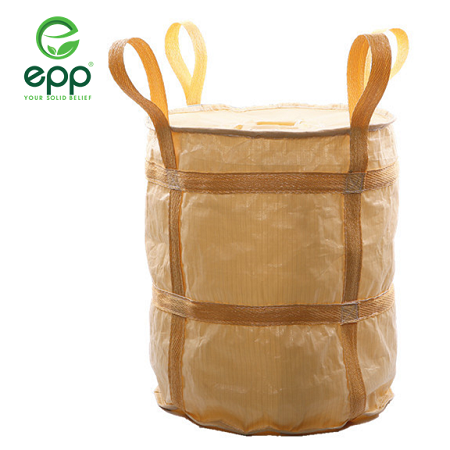 Circular bulka bag super sack with filling spout for animal feed