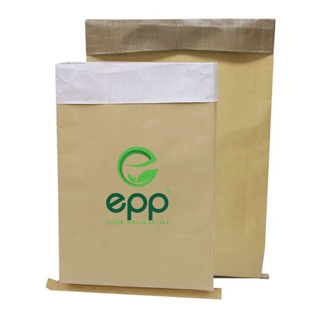 Brown paper poly bags Kraft Laminated woven Bags
