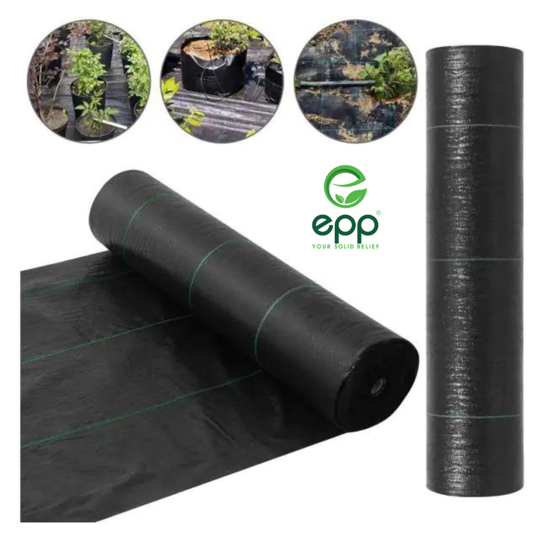 Black ground cover pp woven weed control fabric woven landscape fabric