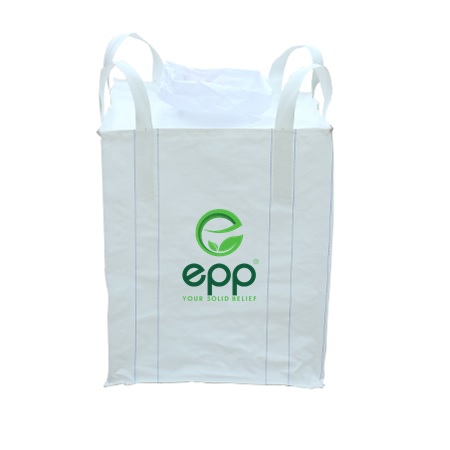 FIBC bulk bag type B for flammable materials with spout top and bottom