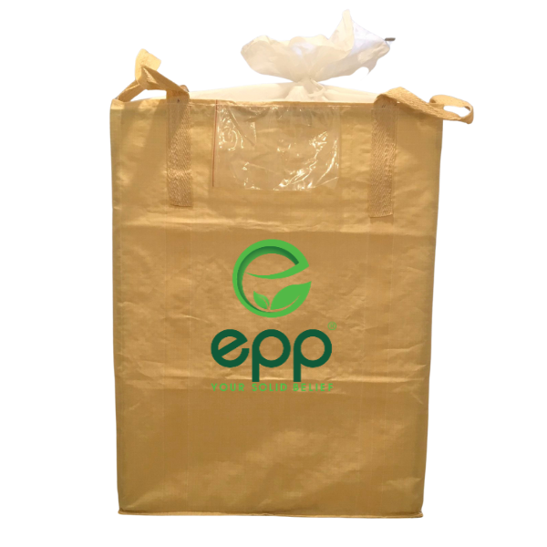 FIBC bulk bag type B for flammable materials with spout top and bottom
