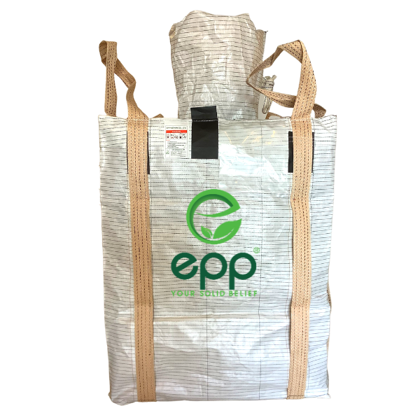 Ground-able conductive bulk bag for sale with duffle top