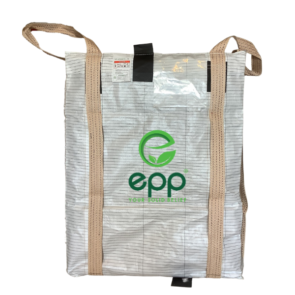 Ground-able conductive bulk bag for sale with duffle top