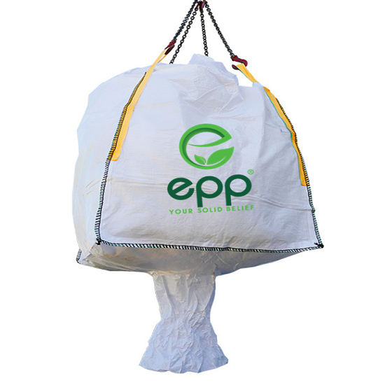 Big bags with open top and discharge bottom for gravel