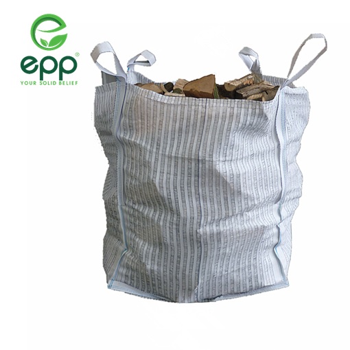Big Vented log bag Ventilated bulk bags net tote bags for wood chips