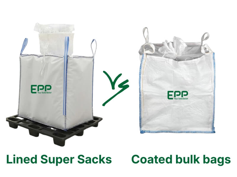 lined super sacks coated bulk bags