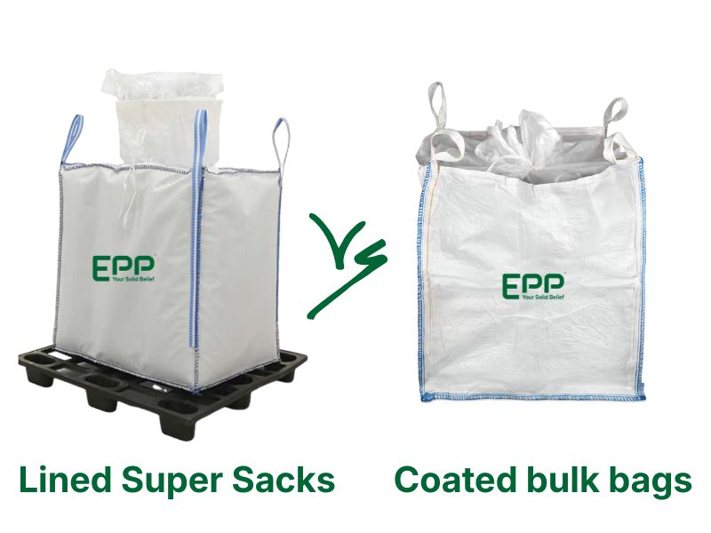 lined super sacks coated bulk bags