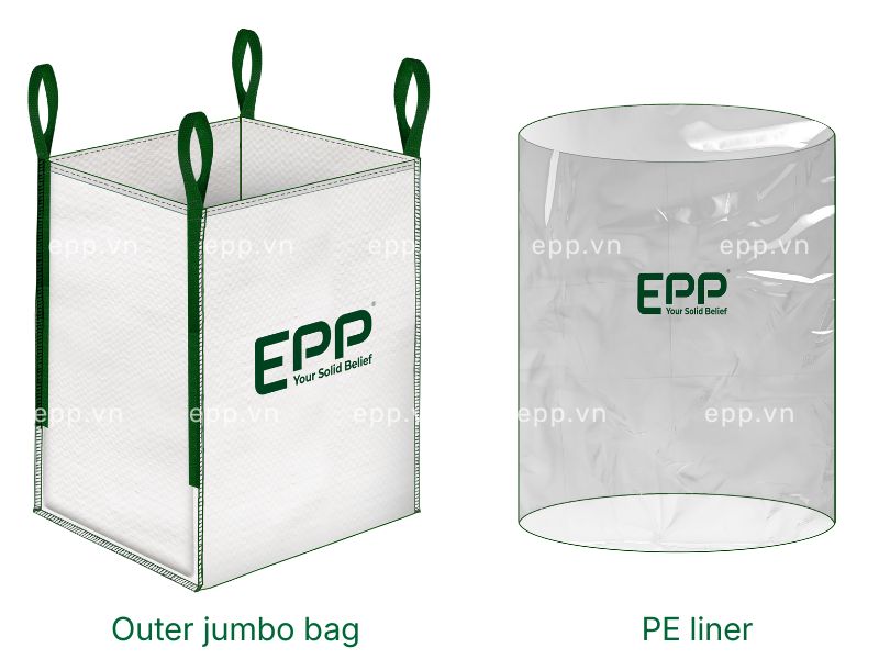 How a jumbo bag with liner is built?