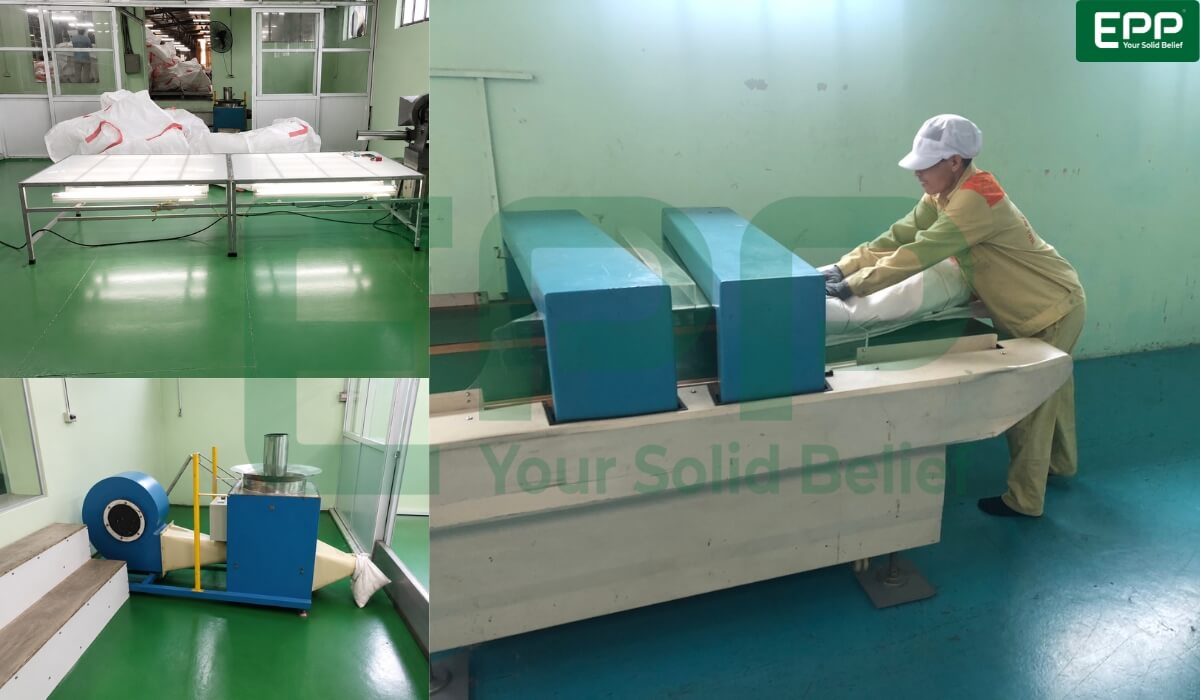 clean room foreign object inspection in epp vietnam