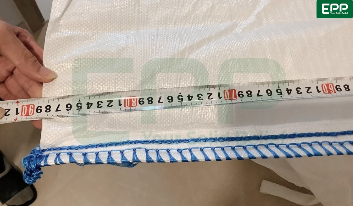 Overlock and safety stitch for Bulk bags