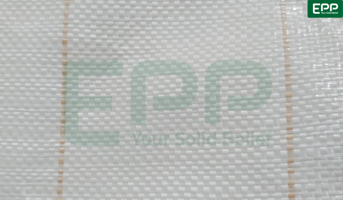 Technical fabric structure optimizing the lifetime of PP woven Jumbo bags.