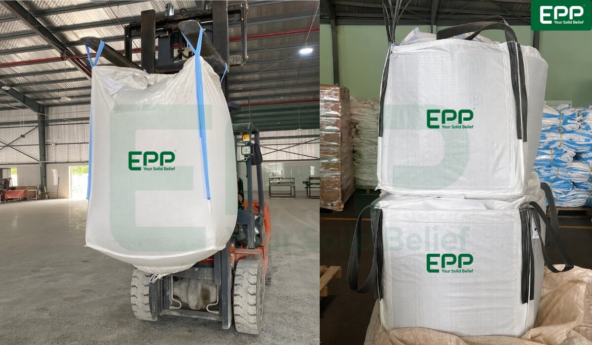 Safe transportation and stacking of heavy-duty FIBC bags
