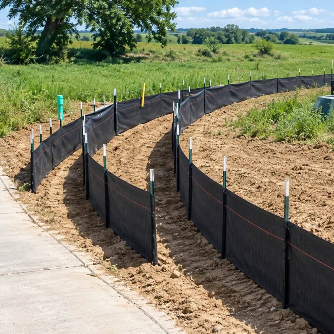 silt fence for sediment control