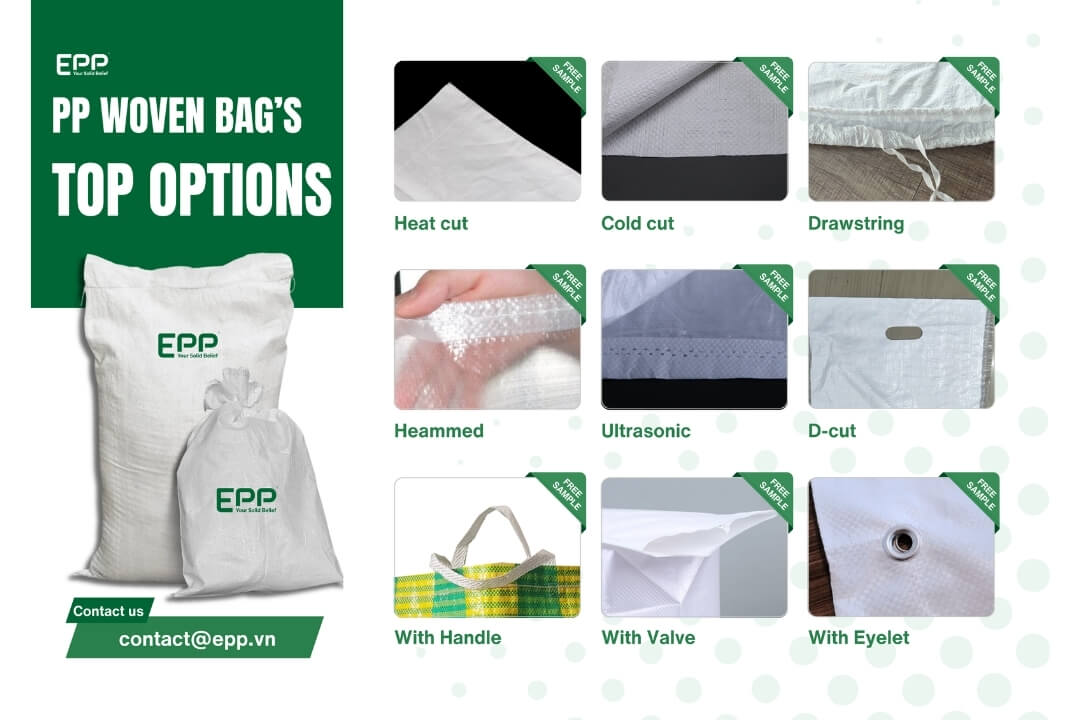 EPP Vietnam PP woven bag top option