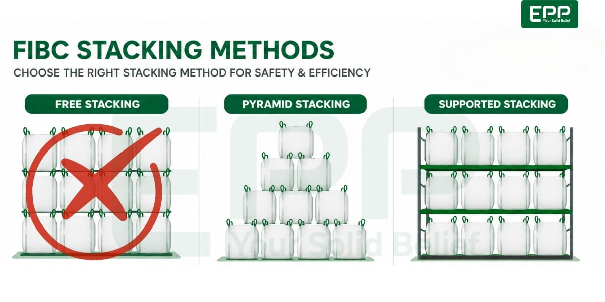 safe stacking methods for bulk bags