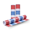 Colorful striped tarp