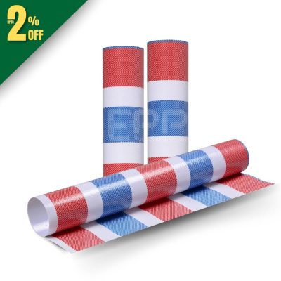 colorful striped tarp