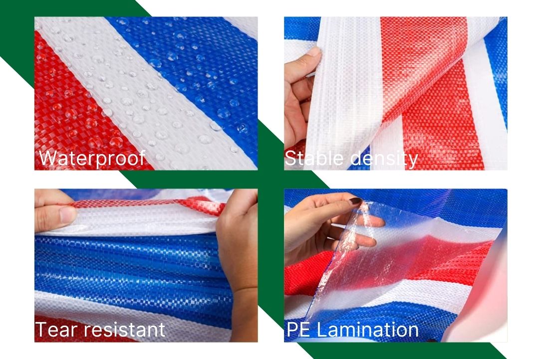 feature striped tarpaulin