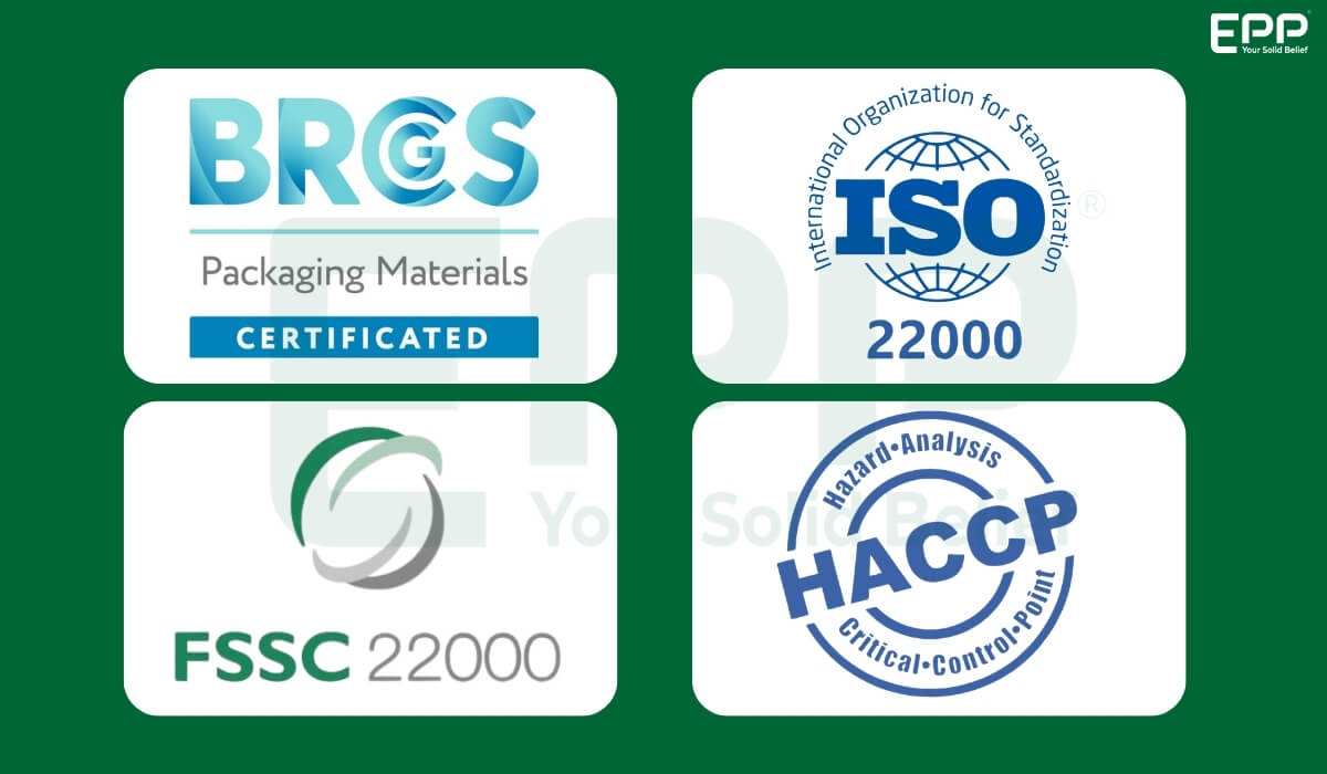 list of certification for food-safe packaging