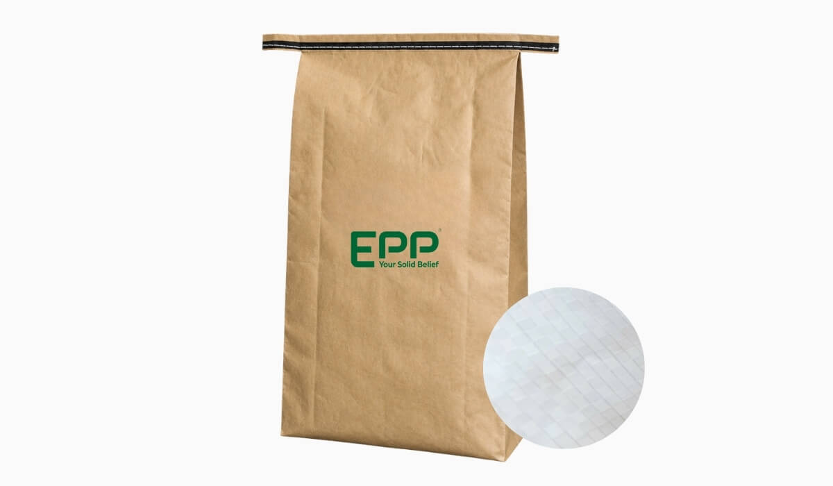 Laminated Kraft paper bag for commercial distribution