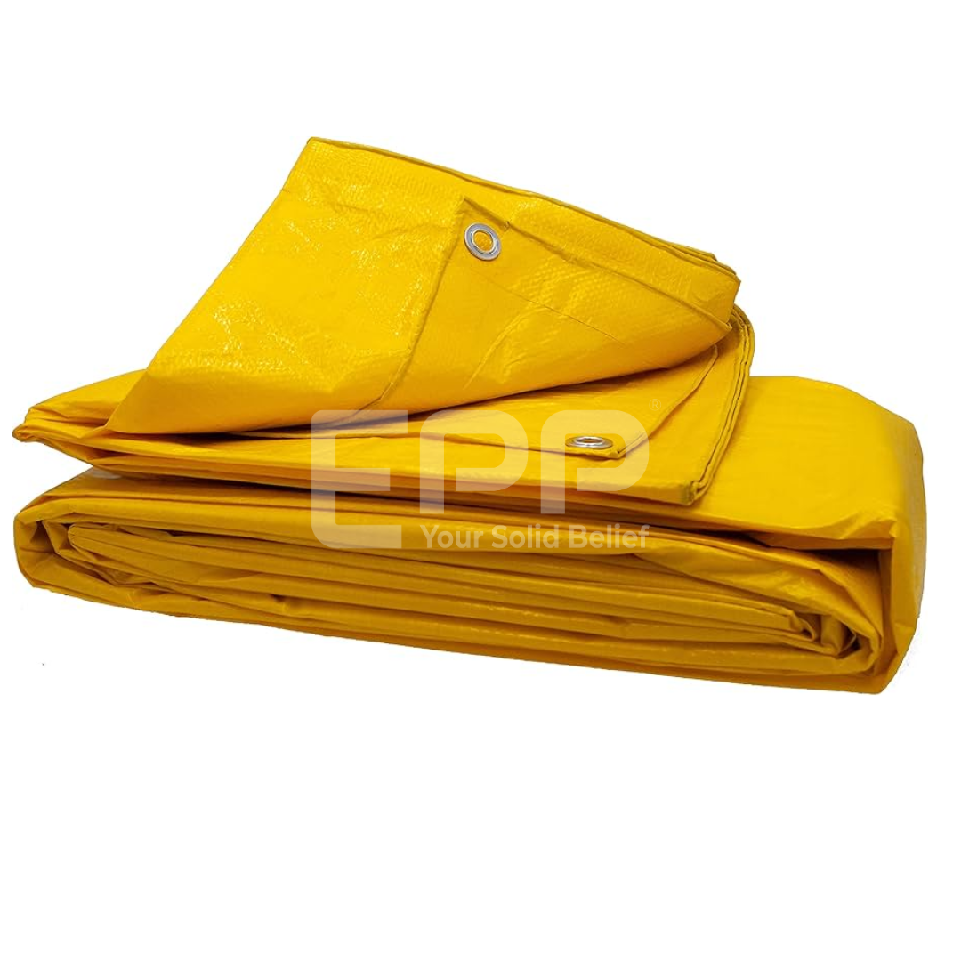 yellow tarpaulin