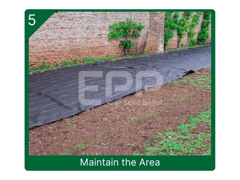 maintain and care for weed control mat