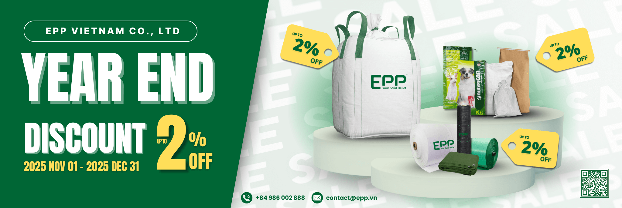 Banner website discount 2025 EPP Vietnam