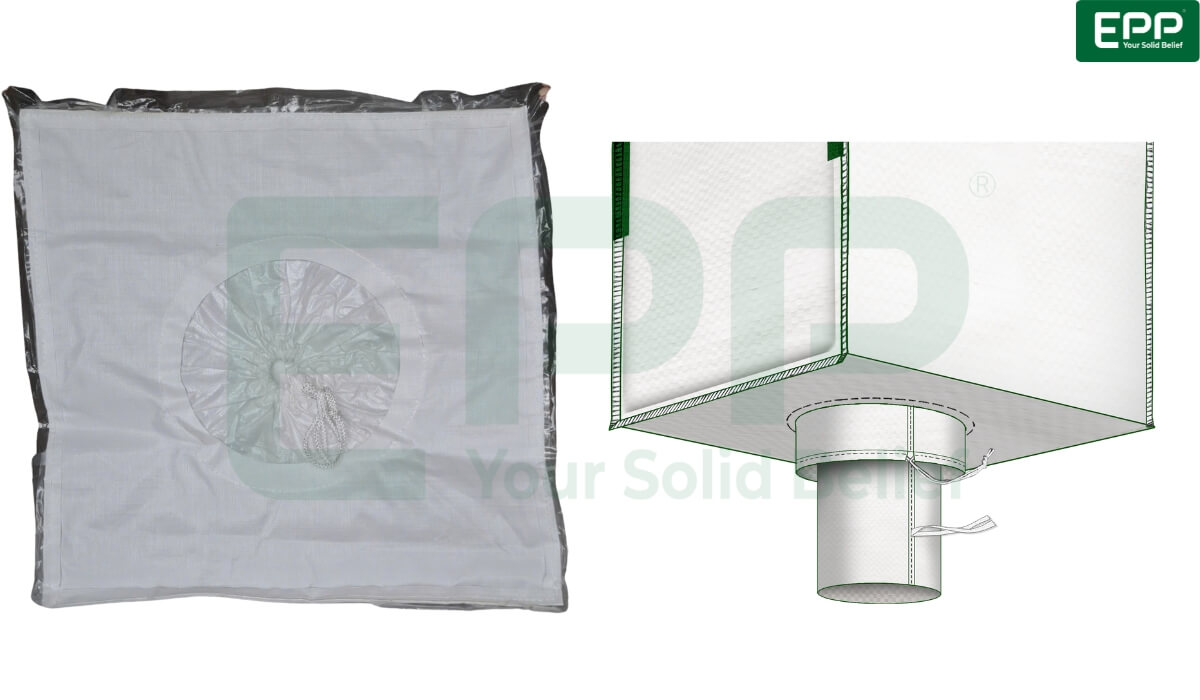 High-precision Iris Closure FIBC supplied by EPP Vietnam for dust-free bulk material discharge