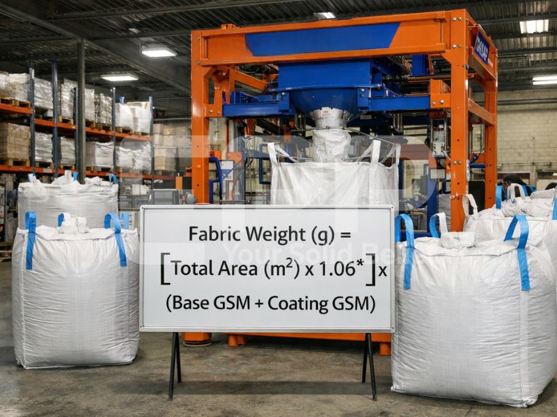 Calculate the fabric weight of FIBC bags